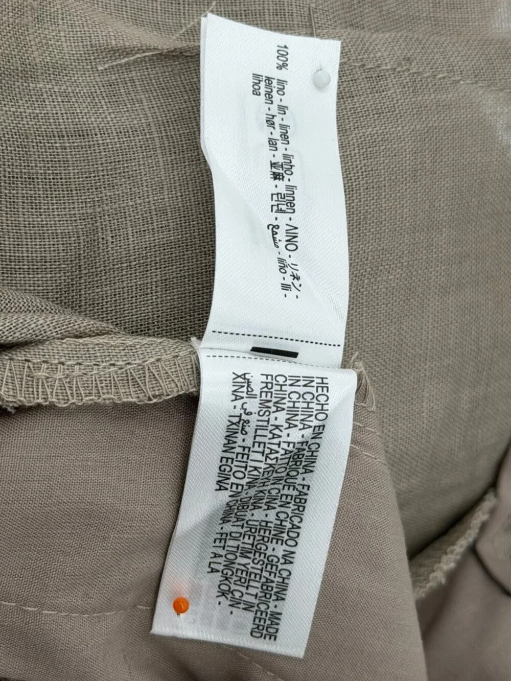 NWT Zara 100% Linen Straight-Leg Pants‎